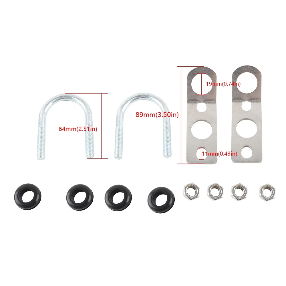 High quality Stainless Steel Traction Bar Radiator Relocation Brackets For Honda Civic EG EK DC2 Integra CRX Engine Parts - view 2