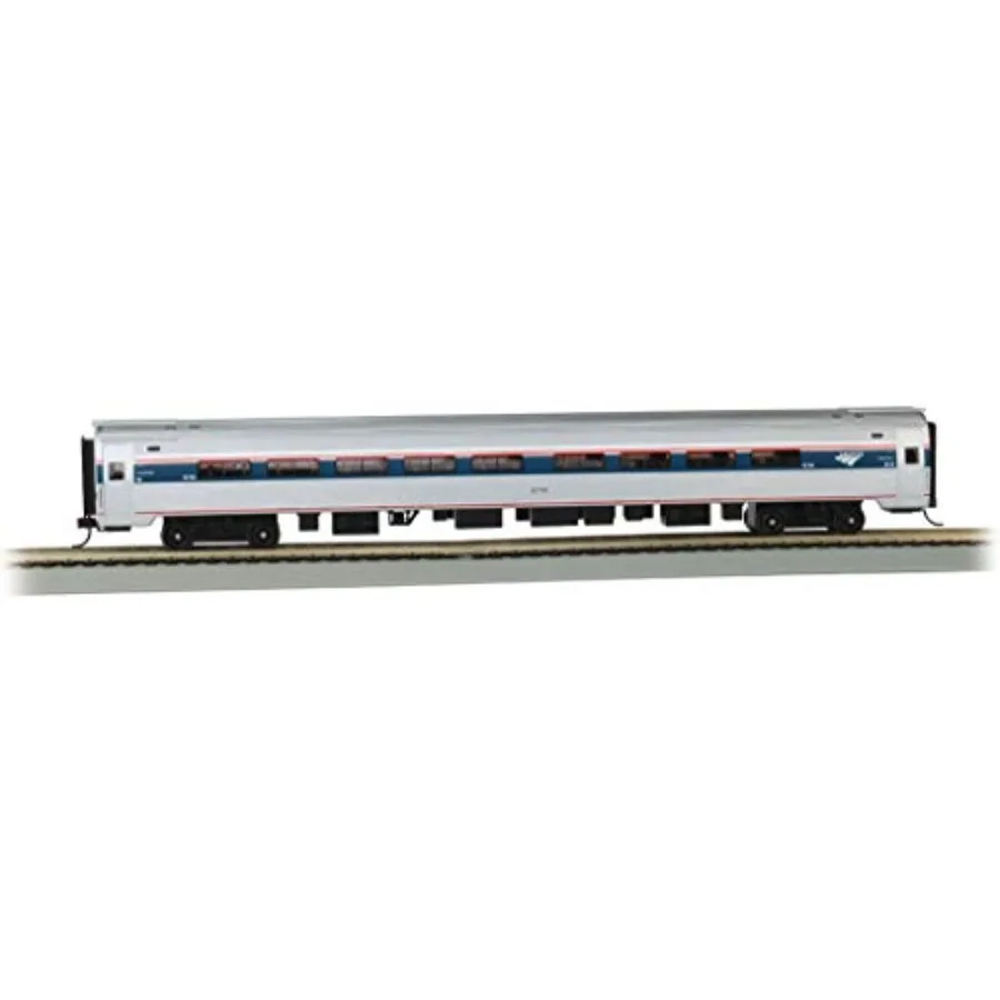 

Модели поездов масштаба HO для моделирования железных дорог: вагон Budd Amtrak AMFLEET I в серебристом цвете, окраска Phase VI, прочная металлическая конструкция.