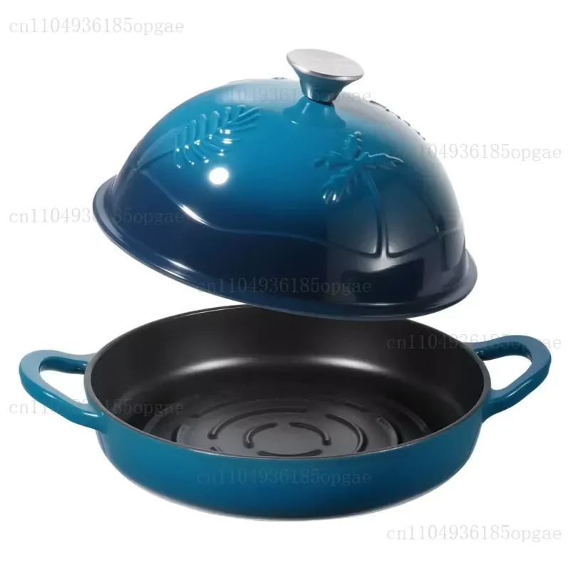 Heavy Duty 5  Cast Iron Dutch Bake Pot for Leavened Bread Baking with Double Handles and Lid