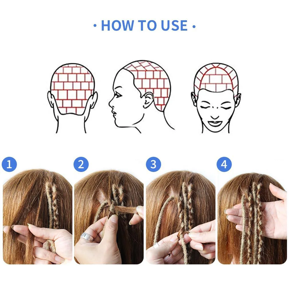 24 Inches Double Ended Dreadlock Extensions Straight Synthetic Dreadlock Extensions Strands Dreads Extensions