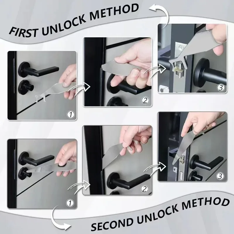 Firefighter Lock Picking Multitool Spring Steel Pry Bar Multipurpose Leverage Tool for Emergency Response And Rescue