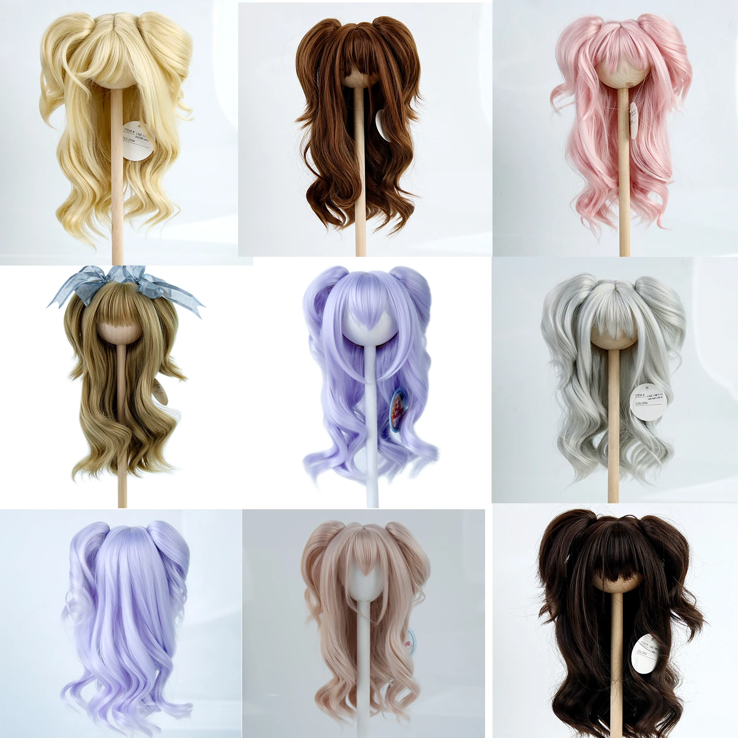 

BJD Doll Wig 1/3 8-9inch Long Hair Waves High Temperature Wire for BJD/ SD/Smart Doll/MSD/Minifee/Yosd Doll Accessories