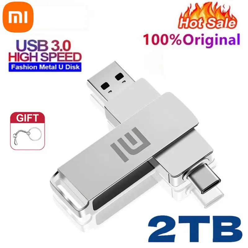 Original Xiaomi Pen Drive 2 TB USB 3.0 Flash Metal Drive 1TB Large Capacity High-Speed Transfer Storage Waterproof Memory U Disk