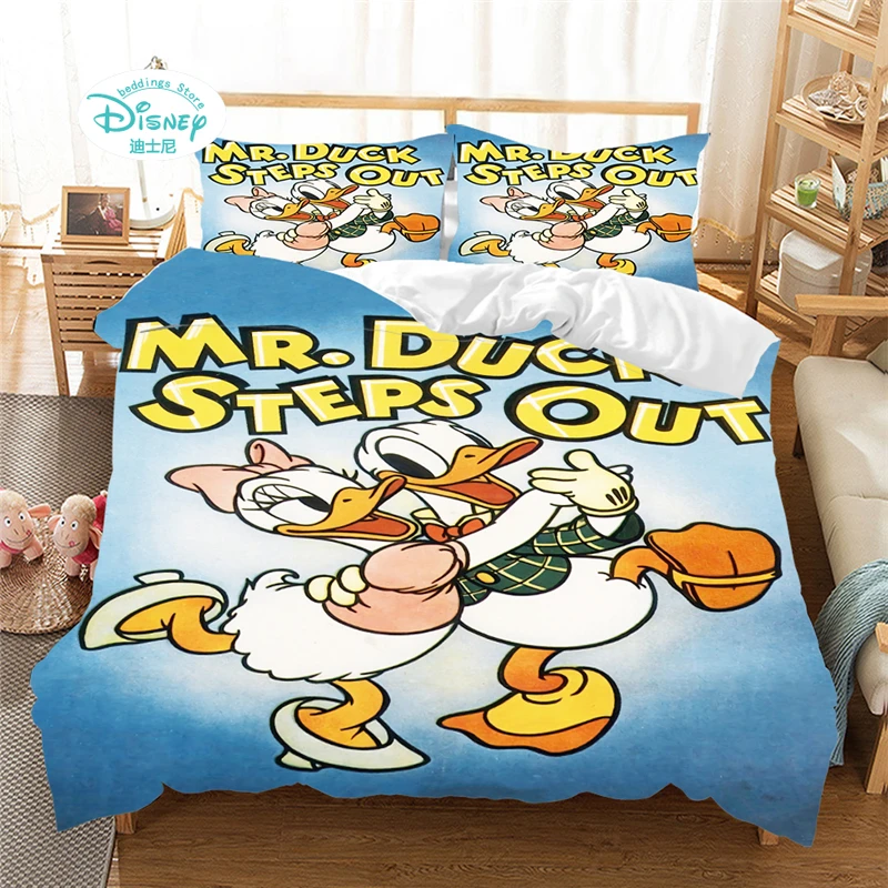 

Disney Cartoon Donald Duck Daisy Bedding Set Bed Set Children Girl Duvet Cover Sets Bedding Sets Queen King Size Cover