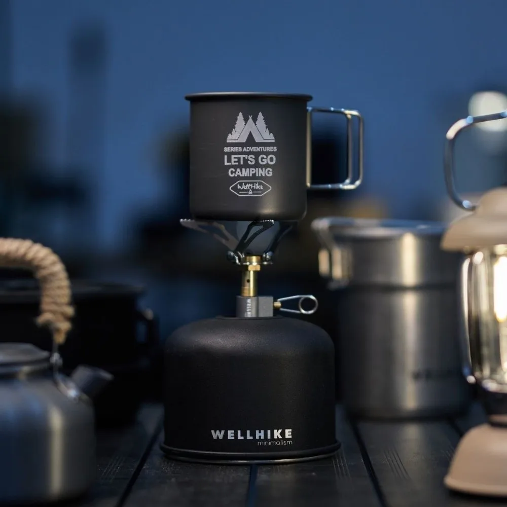 

Portable 300ML Camping Water Cup Aluminum Alloy Lightweight Camping Mug with Foldable Handle Coffee Mug Camping