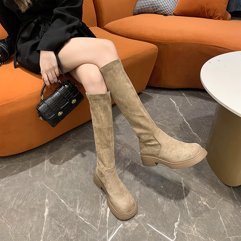2026 Nowe jesienno-zimowe koza – Knee High Boots Women recenzja i cena