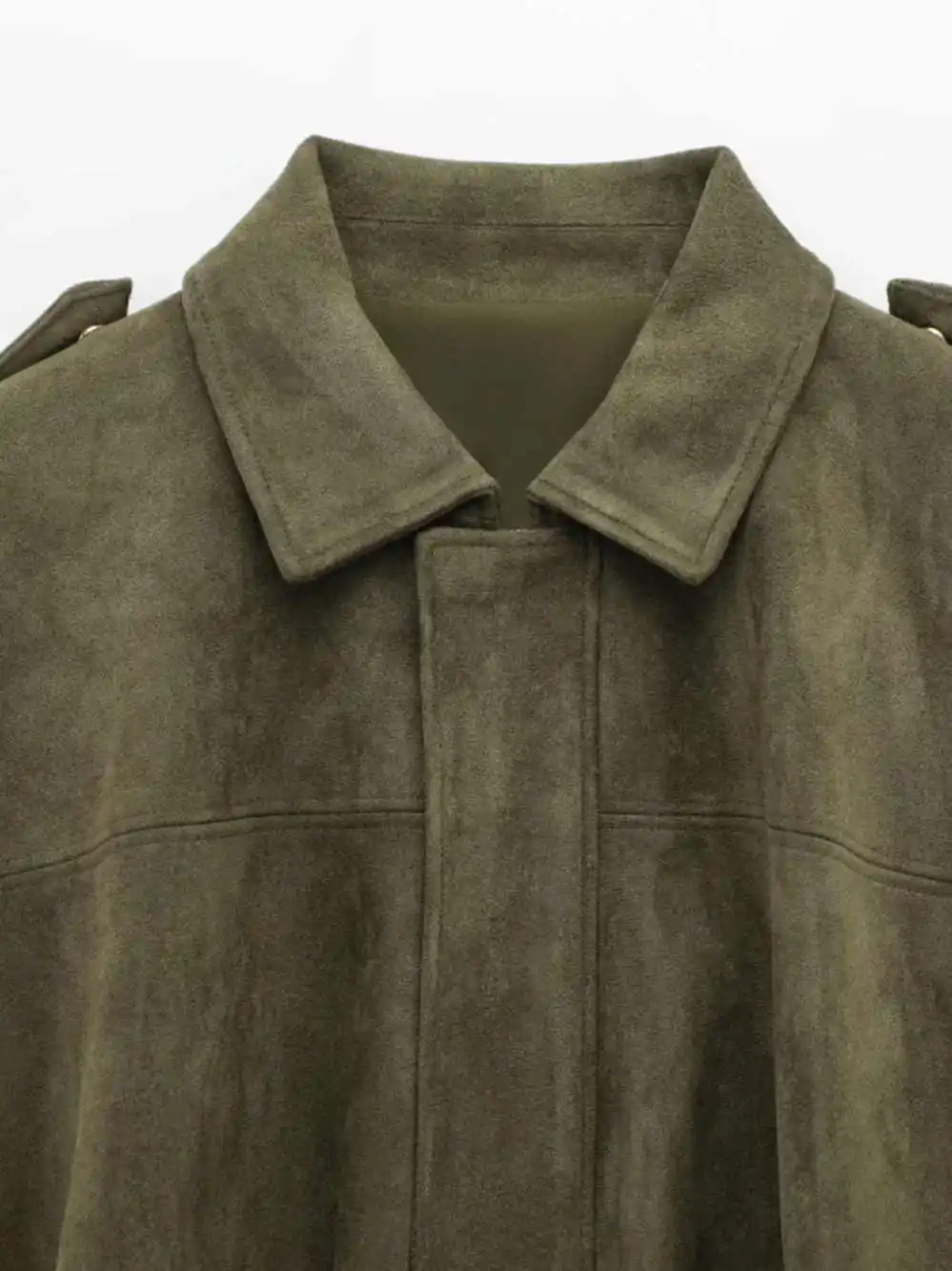 European And American Retro Bat Sleeve Jacket For Women'S Autumn And Winter New Style, With A Lapel And Suede Short Loose Jacket