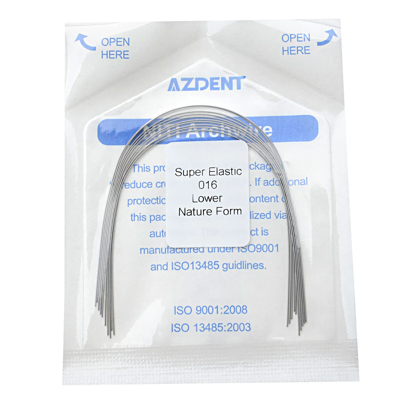 10 Teile/paket AZDENT Dental Kieferorthopädische Super Elastische Niti Runde Rechteckige Bogen Drähte Natur Form Bogen Draht Oberen Unteren – Detail 5