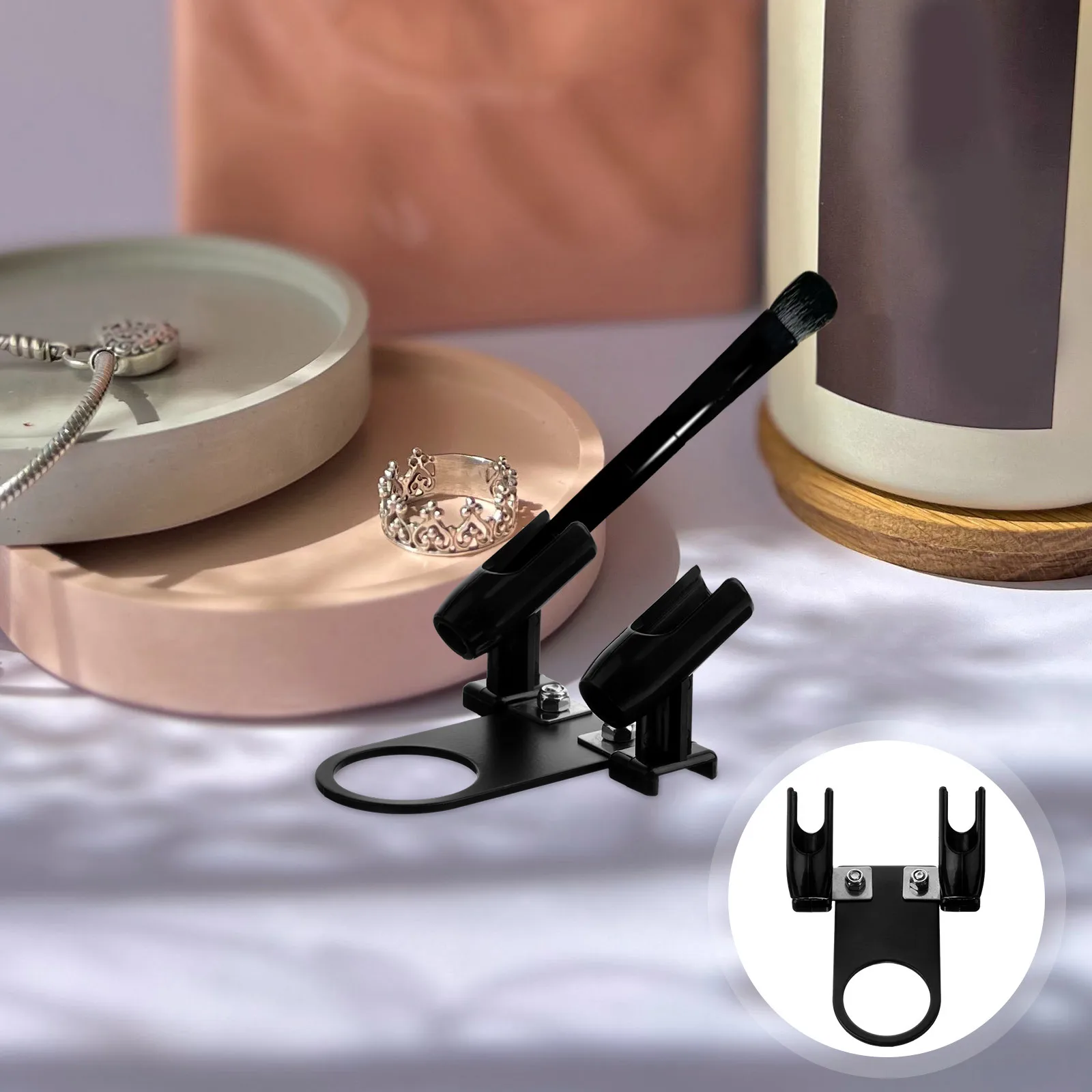 

Dual Spray Pen Holder Iron Makeup Air Brush Holder Durable Stand Organizer for Professional Airbrush Spray Pen Stand