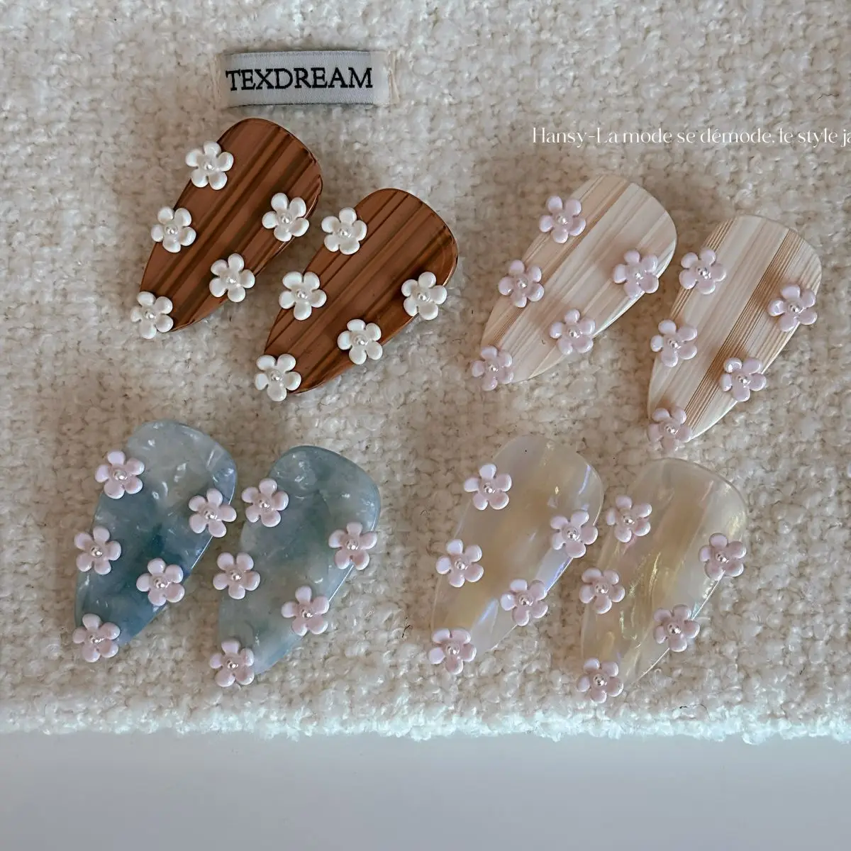 

Sweet Acetic Acid Colorful Small Flower Droplet Hair Clip Women Girls Sweet Cute Bangs Hairpin Versatile Exquisite Duckbill Clip