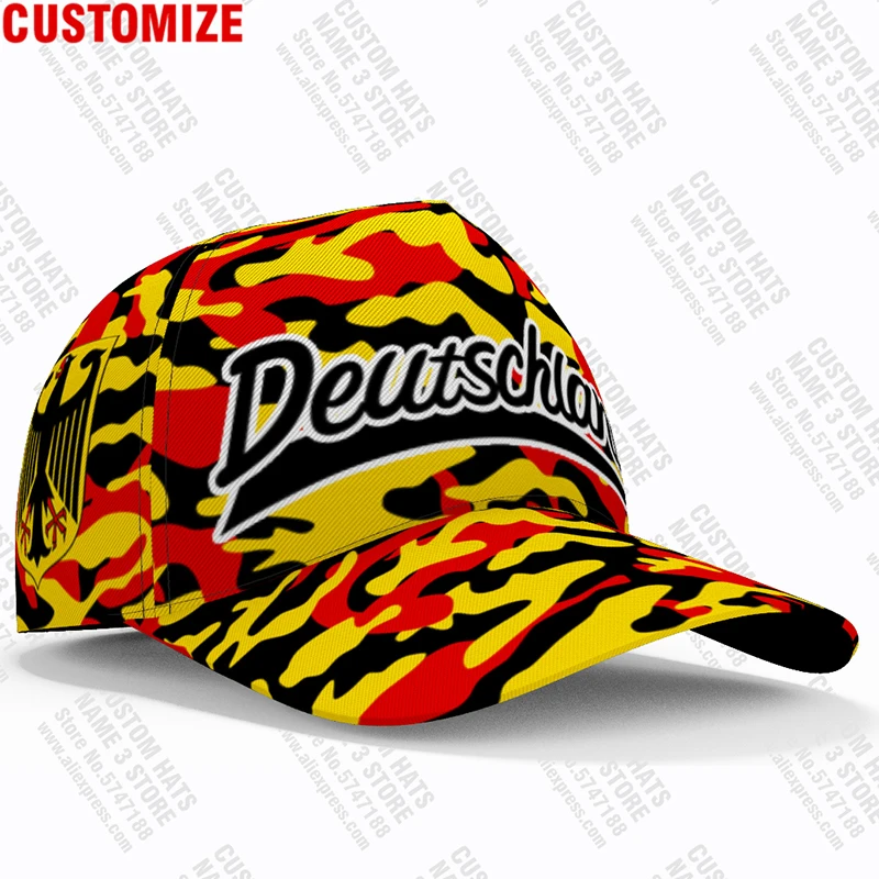 Germany Baseball Caps Free 3d Custom Name Number Team Logo De Hats Deu Country Travel German Nation Bundesrepublik Flag Headgear