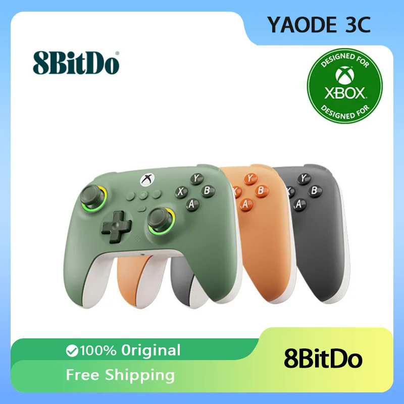 

8bitdo Ultimate C проводной игровой контроллер для Xbox, Джойстики с эффектом холла и RGB подсветка Fire Ring, XSX XSS, Windows 10/11