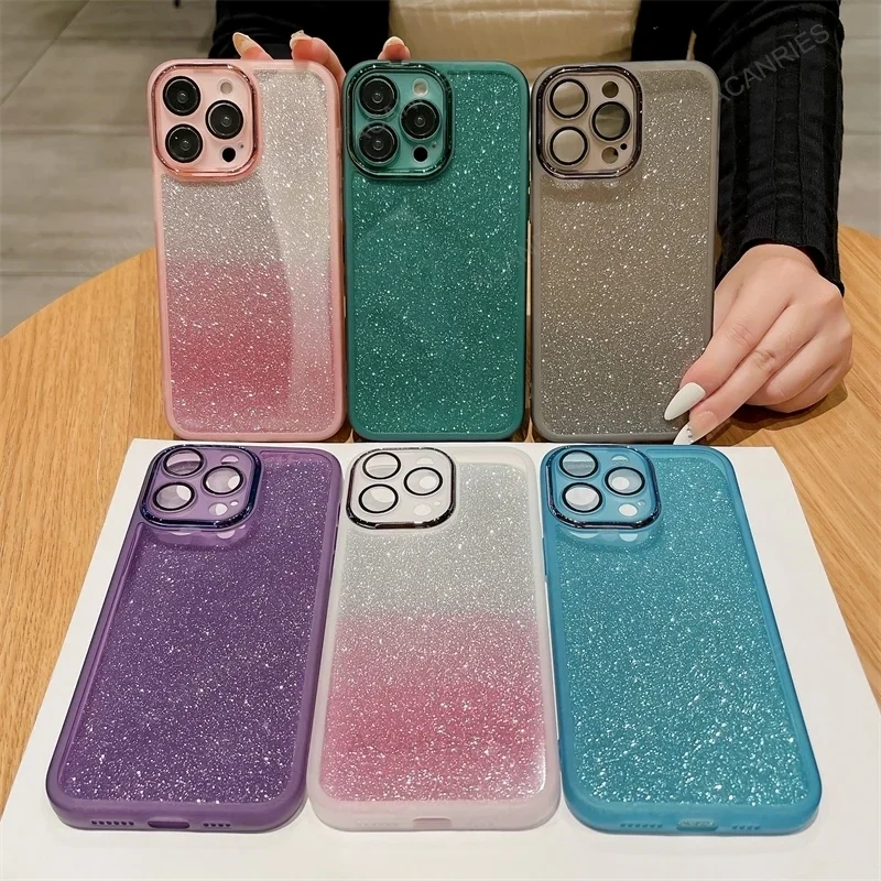 Glitter Silicone Soft Case For Motorola Moto G14 G24 G34 5G G54 G04 G85 G60 G32 G04s E14 Edge 40 Neo 50 Fusion Pro Cover G 14 60