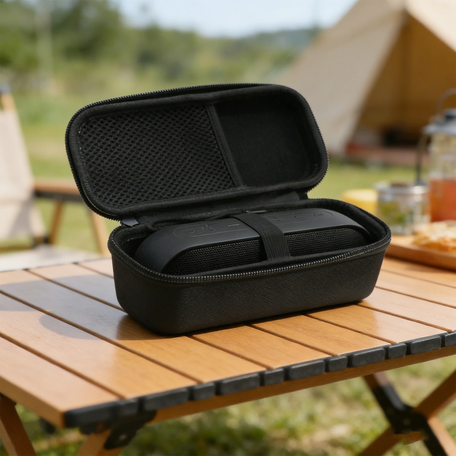 For TRIBIT XSound Plus 2 Speaker EVA Hard Carrying Case Storage Bag with Mesh Pocket Portable Cover Bag (Speak Not Included) view 2