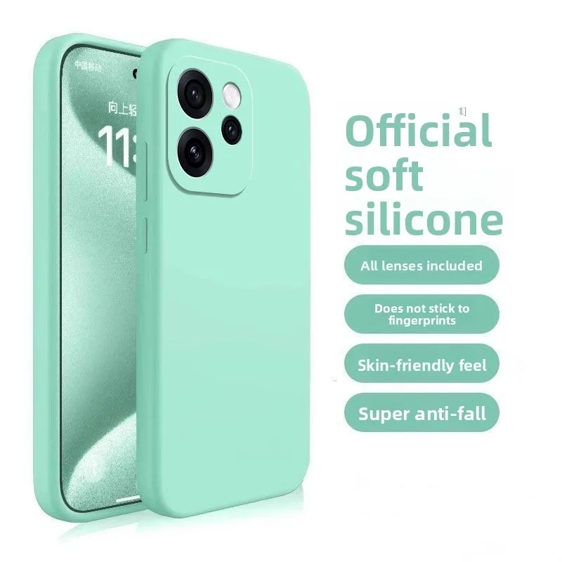 حافظة ناعمة من السيليكون السائل صديقة للبشرة لهاتف OPPO Reno 15 Pro Max 15/14/13 FS/F A6/A5 Pro 4G/5G غطاء مقاوم للصدمات