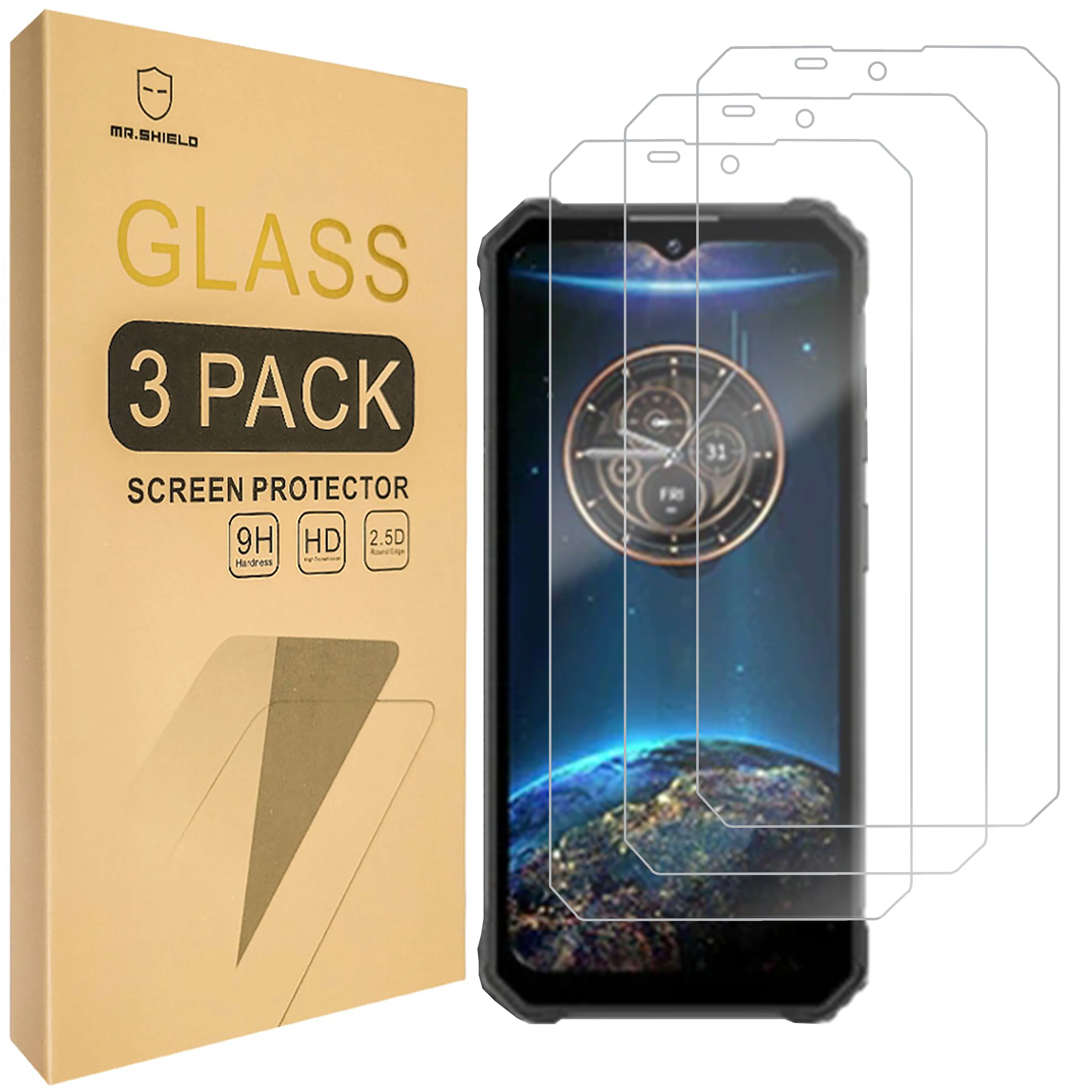 

Mr.Shield [3-Pack] Screen Protector For OUKITEL WP28 [Tempered Glass] [Japan Glass with 9H Hardness] Screen Protector