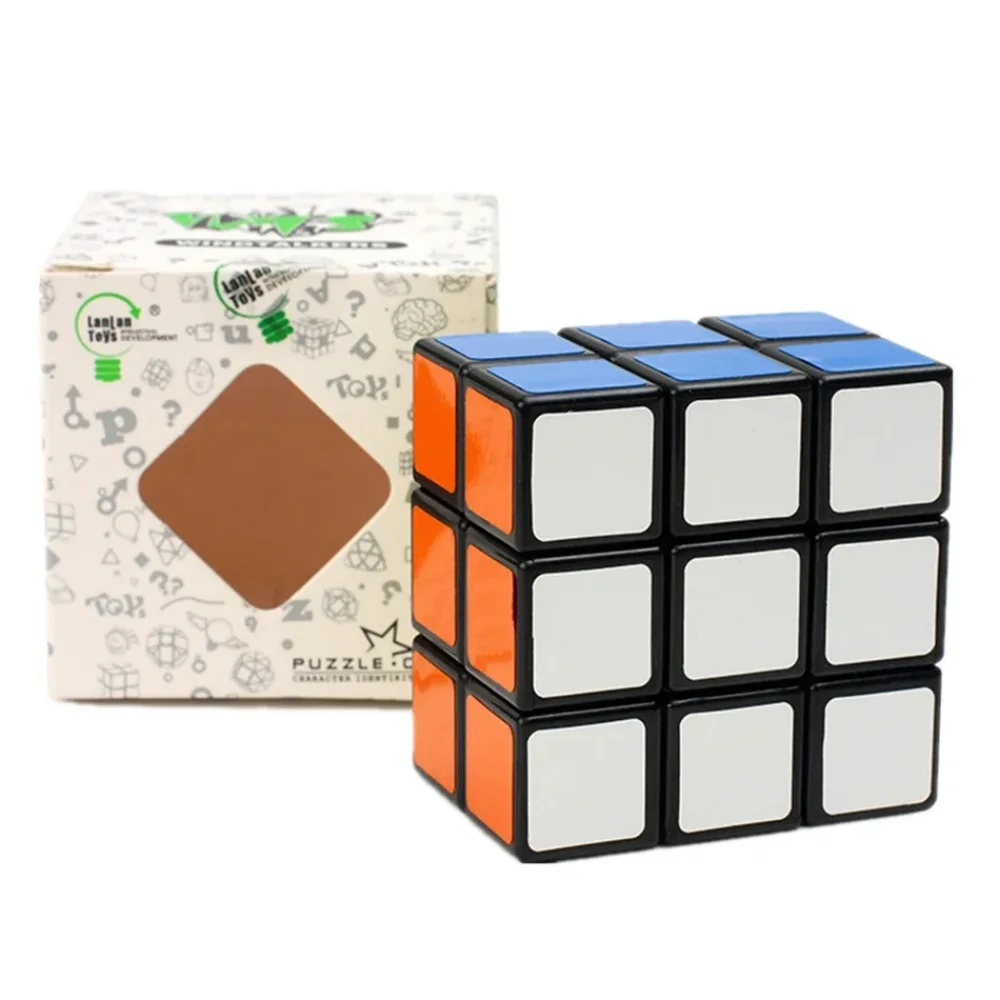 Lanlan 2X3X3 Zwarte Sticker Snelheidskubus 233 Magische Kubus Professionele Hersenen Teaser Puzzel Speelgoed Onderwijs Speelgoed