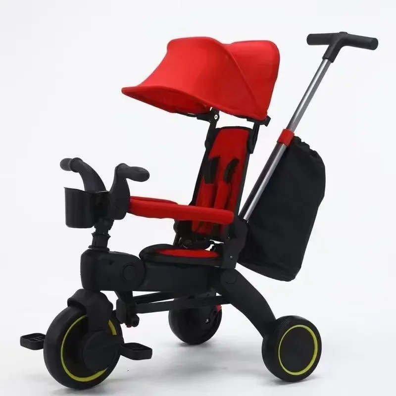 Children\'s Tricycle 1-5 Years Old Foldable Baby Stroller Light Baby Bicycle Stroller