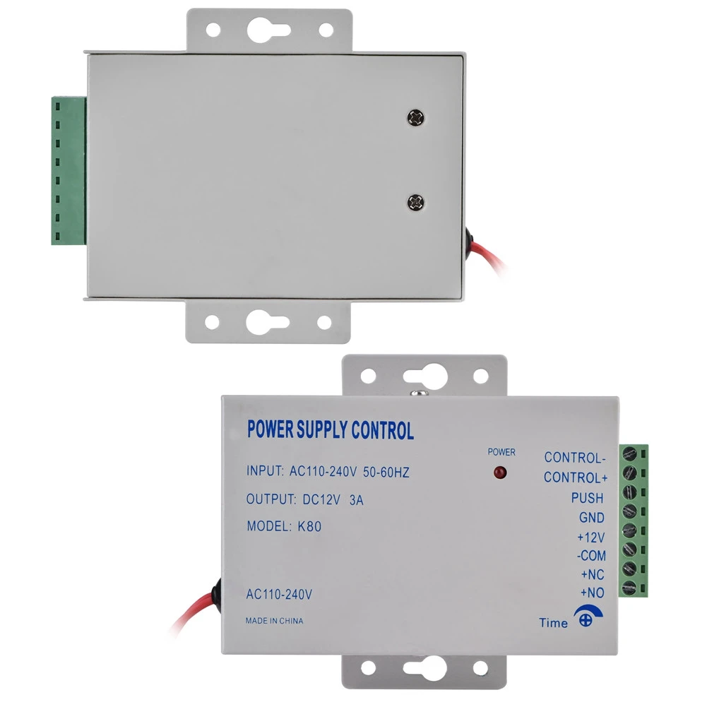 Input AC110V‑240V Output DC 12V 3A 30W Power Supply Controller for Door Access Control System