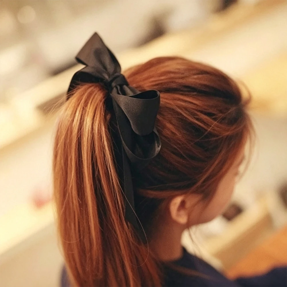 Satin Bow Tie - Lazo de doble capa de satén,