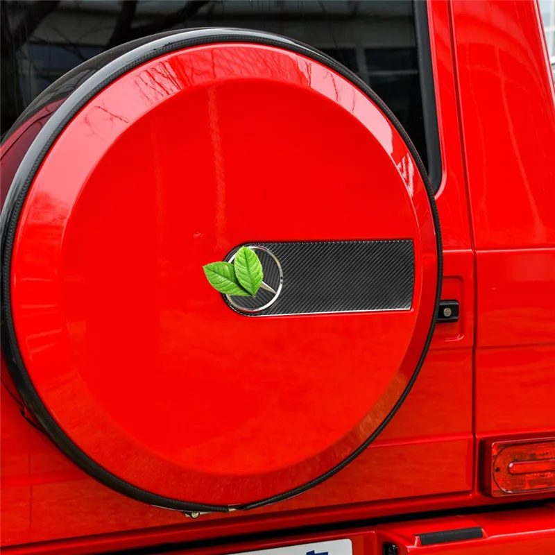 Carbon Fiber Car Spare Tire Outer Frame Sticker For Mercedes Benz G-class G350/G500 2013-2018 Styling Accessories