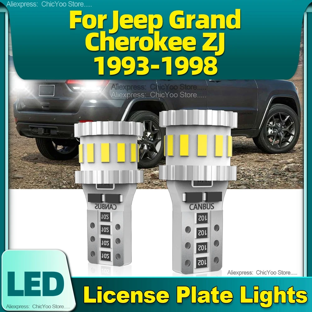 

6000K T10 W5W LED CANBUS Auto Bulb License Plate Lights 12V For Jeep Grand Cherokee ZJ 1993 1994 1995 1996 1997 1998