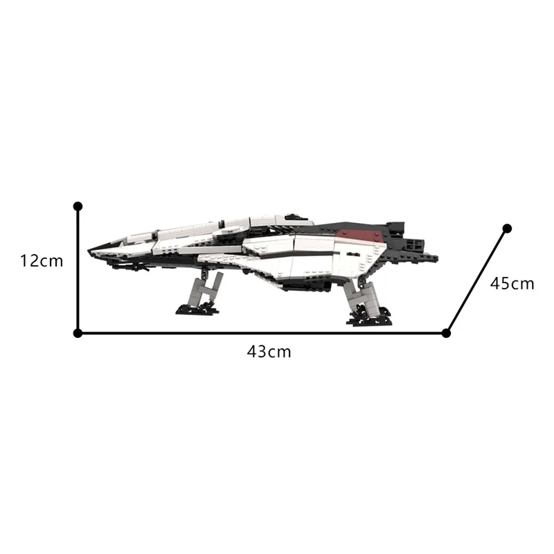 MOC Shooting Game Crusader Mercury Spaceship Model Building Blocks Star Citizen Stargate Spaceship Assembly Bricks Toy Gift