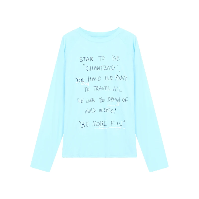 تي شيرت نسائي بأكمام طويلة تي شيرت نسائي صيفي قطني بحاشية فضفاضة مهواة سريعة الجفاف ملابس خروج نسائية متعثرة #5