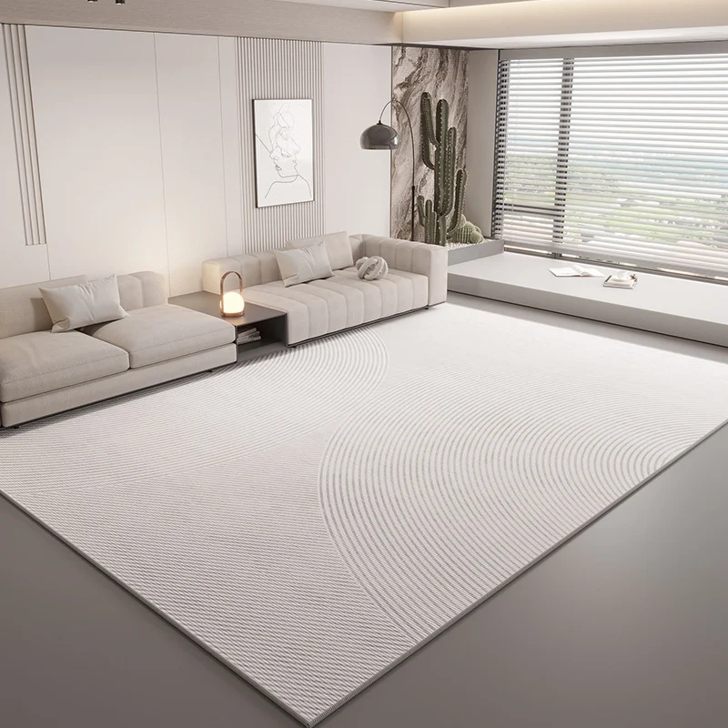 VIKAMA Minimalist Geometric Carpet Living Room Sofa Mat Non-Slip Easy to Clean Office Bedroom Carpet Home Decor