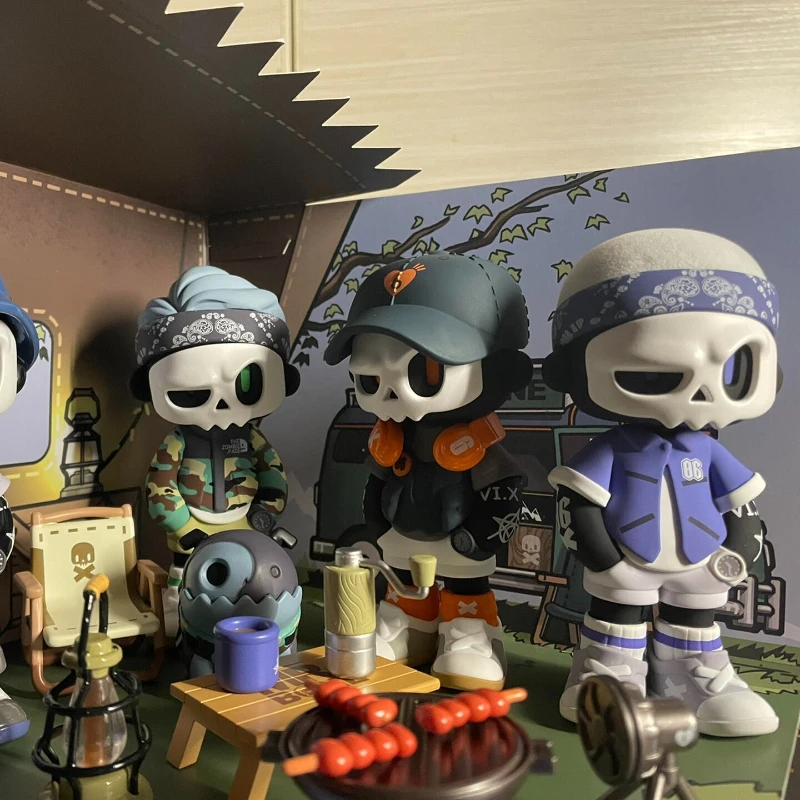 ミスターボーン 第 4 世代キャンプシリーズ ブラインドボックス トレンディなおもちゃ ミステリーボックス アニメフィギュア デスクトップモデル デザイナードール サプライズギフト