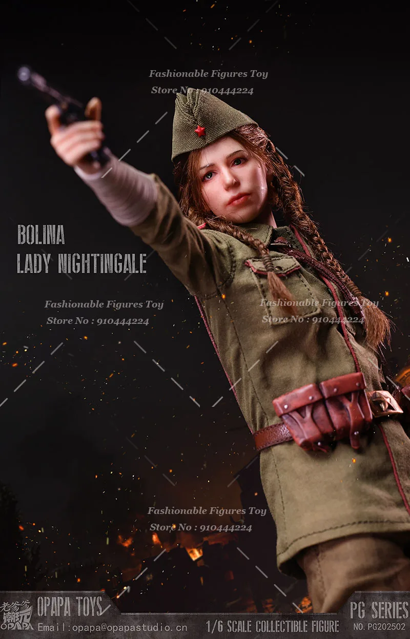

OPAPATOYS 1/6 Female Soldier Bolina-Lady Nightingale Soviet Sniper 12Inch Action Figure Best Fans Collectible Model Toys