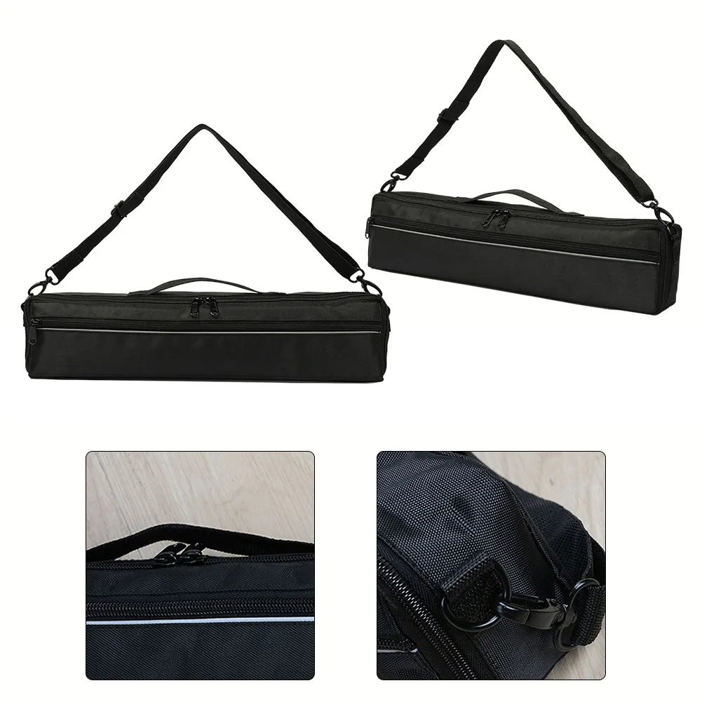 16 17 Holes Flute Bag 1 PC Accessories Black Concert Flute Case Lightweight Soft Lining With Shoulder Strap Useful