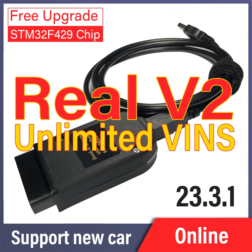 Vag Com HEX V2 1996-2024 Update Unlimits VINs Real V2 23.3.1 Online With Logo Hardware Usb Interface For VAG Diagnostic Coding