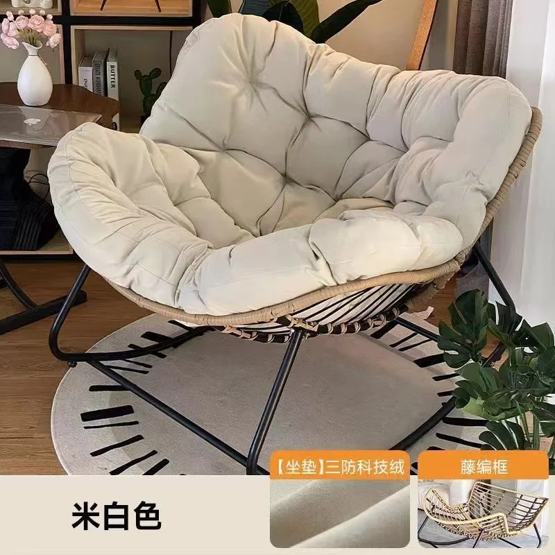 High Quality Nordic Leisure Chair Rattan Swivel Table Chairs Set Modern Living Room Recliner Lazy Chair for Relax