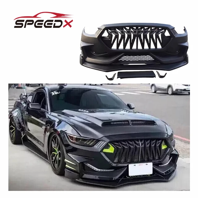 

Передний бампер для Ford Mustang 6-го поколения, обновленный комплект кузова в стиле Mustang, передний бампер, передняя губа