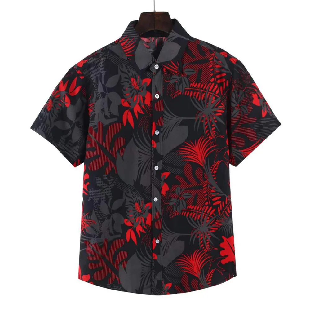 Camisa havaiana casual masculina, estilo praia, solta, tamanho grande, moda Harajuku, alta qualidade, impressão social, vintage, roupas engraçadas