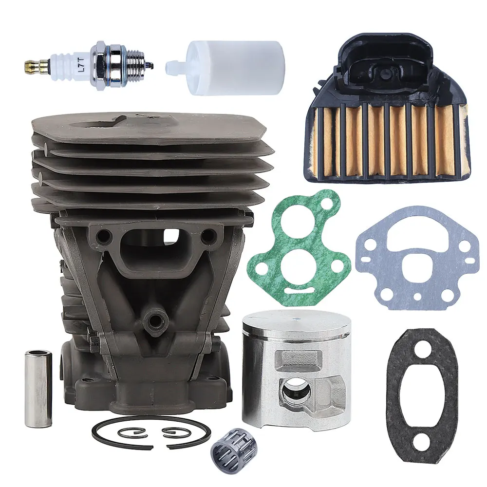 Chainsaw 47mm Cylinder Piston Kit For Husqvarna 455 455e 460 with Air Fuel Filter Line Oil Pump Replace 537320402 537255702