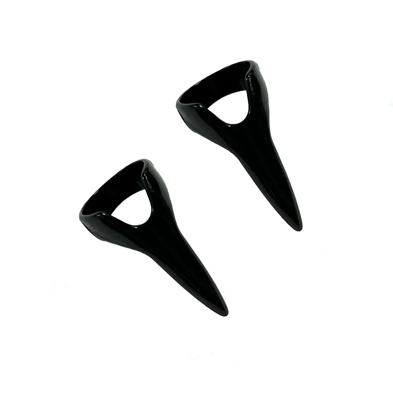 2Pcs Punk Rings Minimalist Party Nail Art Exaggerated Black Anneaux for Men Women Creative Personality Anillos Anel Gift