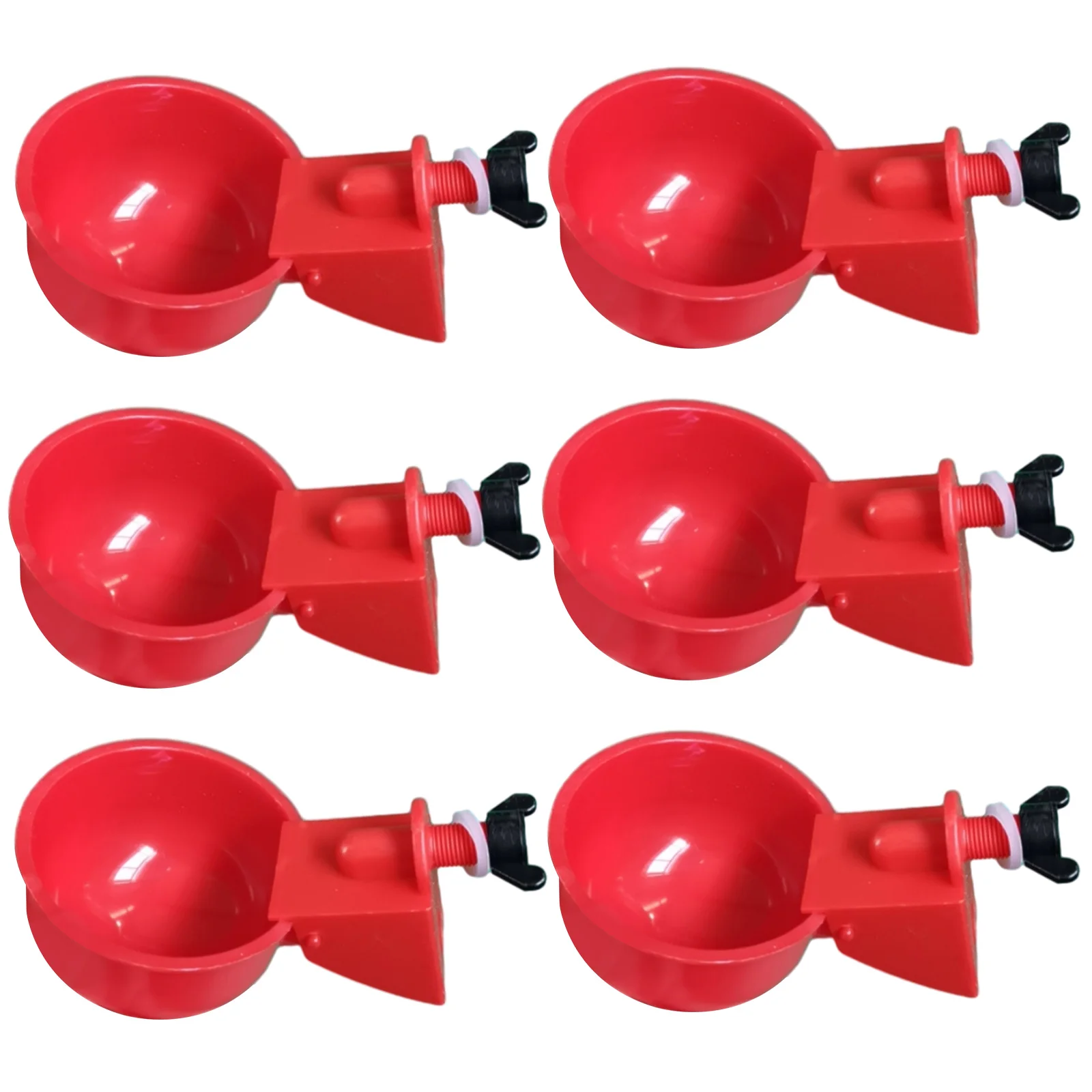6Pcs Poultry Drinking Bowl Feeder Waterproof Automatic Chicken Feeder Farm Animal Drinking Water Feeder Chick Coop Accessories