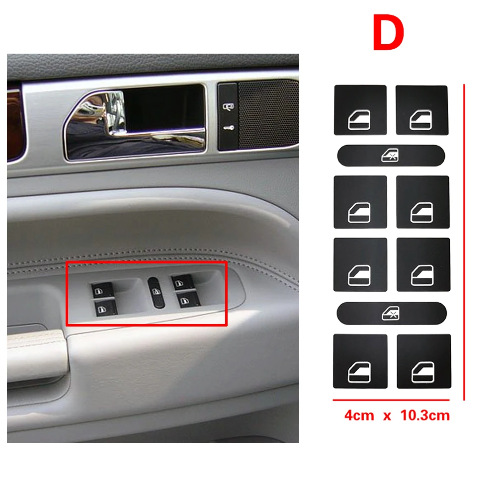 Dla Volkswagen VW Touareg 2004 2009 konsola główna samochodu część przełącznika przycisk zestaw naprawczy naklejka naprawia wyblakłe brzydkie