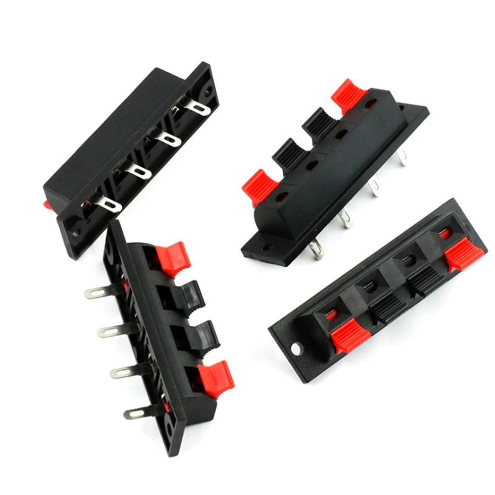 Row 4 Pin 4 Position LED Aging Tester Speaker Terminal Board Connectors 5PCS
