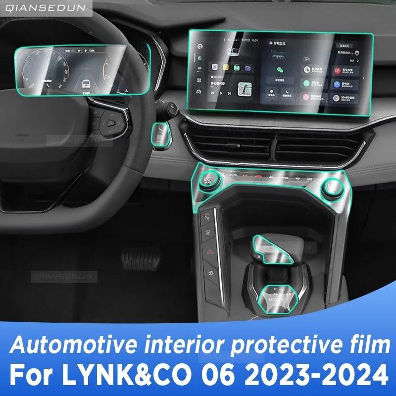 

For LYNK&CO 06 2023 2024 LYNK CO Gearbox Panel Navigation Automotive Interior Protective Film Anti-Scratch Sticker Accessories