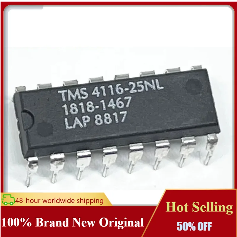 10PCS TMS4116-15NL TMS4116-20NL TMS4116 TMS 4116 TMS4116-25NL DIP16 Hot Selling