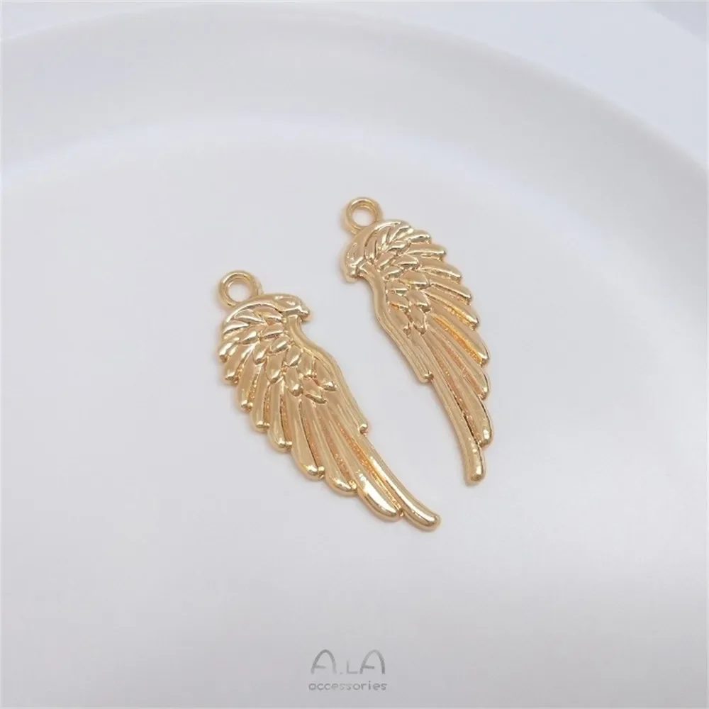 

14K Gold European and American Eagle Wing Pendant Feather Pendant Handmade Diy Necklace Jewelry Pendant Accessories K076