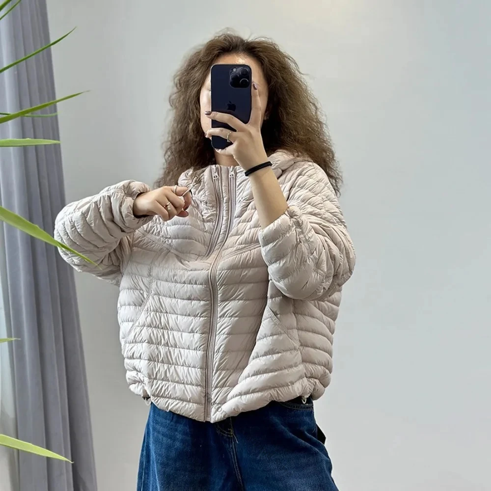 Women's Winter Down Jacket with Hood Spring Lightweight Puffer Jacket Women Autumn Fashion Women's Down Coats and Parkas