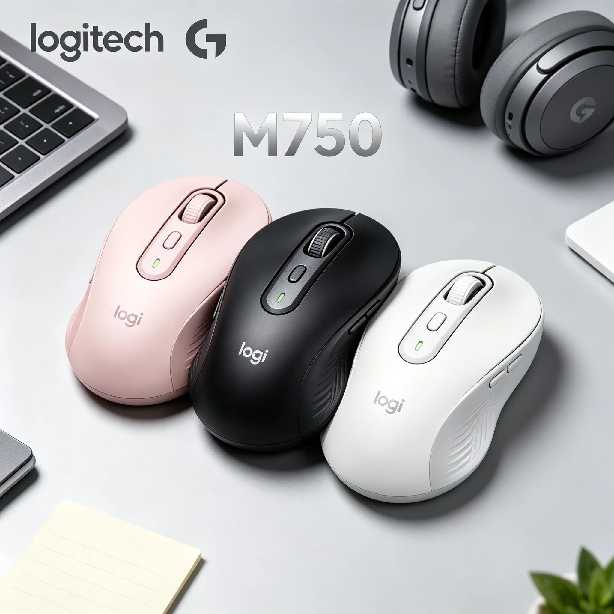 Logitech M750 Wireless Mouse Stable Smooth Operation Ergonomic Mice For Business Office And Casual Gaming Play
