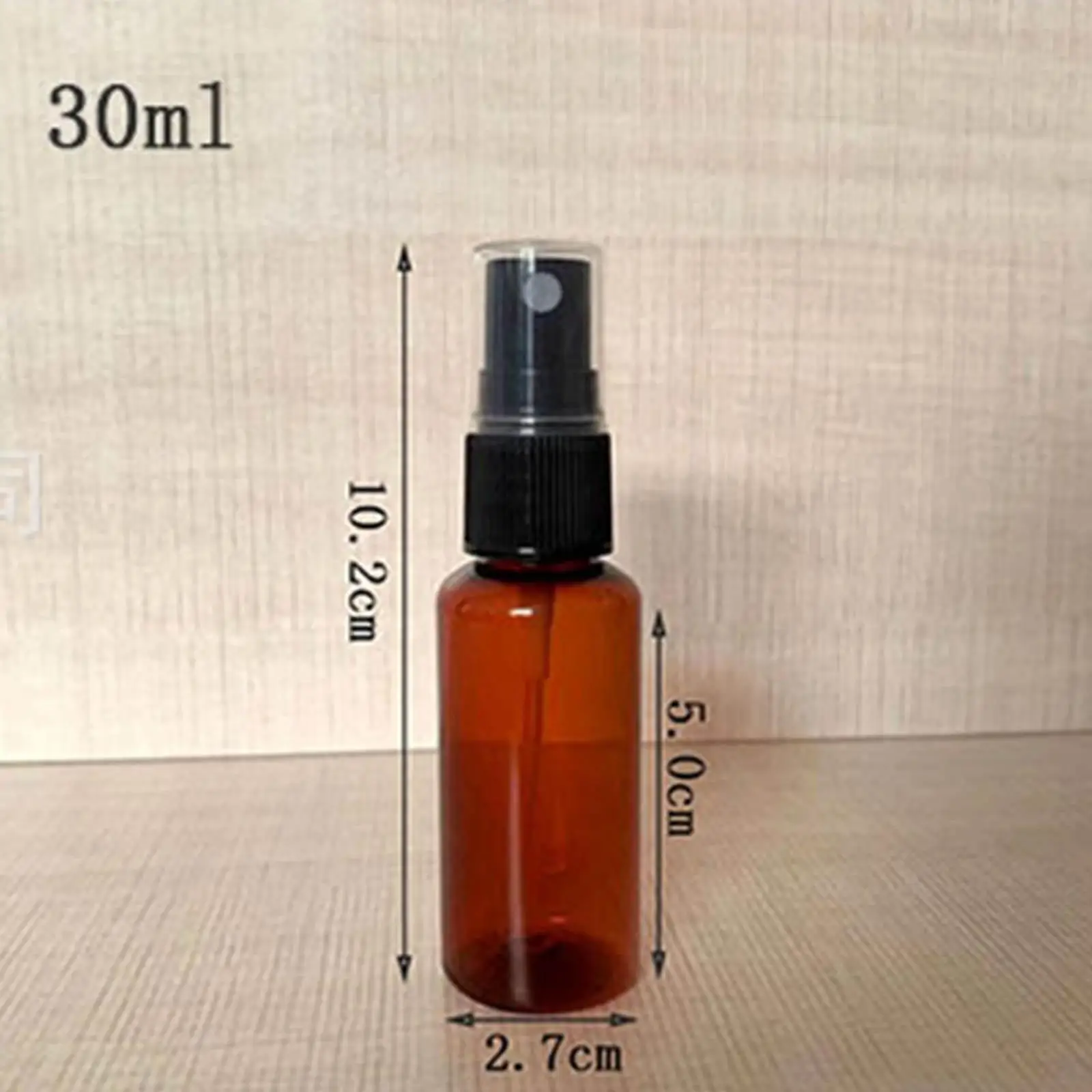 Botella de Spray con cubierta, Mini botella de plástico vacía ligera, 30ml, 50 piezas