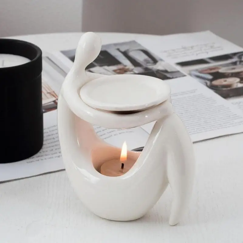 Aroma Oil Burner Candle Tealight Holder Human Body Shape Essential Oil Candle Holder Wax Melt Burner Fragrance Warmer for Home