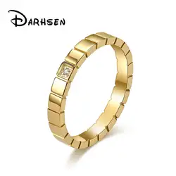 DARHSEN Simple 3mm Women Rings Stainless Steel Silver Black Gold Color Fashion Jewelry size 5 6 7 8 9 10