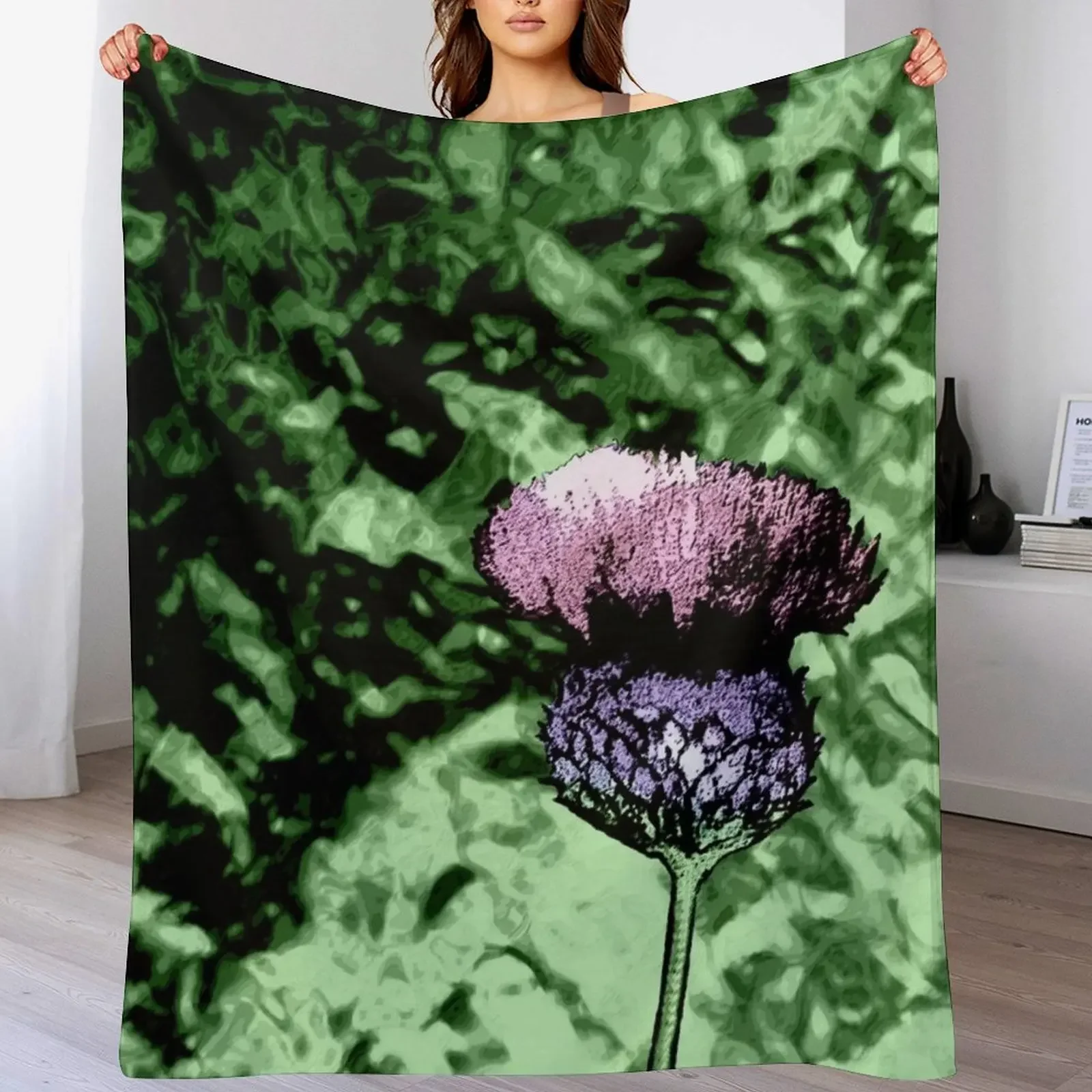 Scottish Thistle Throw Blanket Beach for babies Blankets